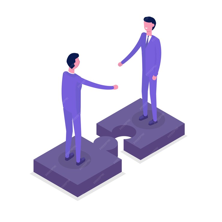Business People Isometric Characters Colleague Teamwork Partnership Concept Isometric Illustration White Background 106788 1129